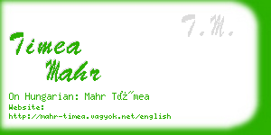 timea mahr business card